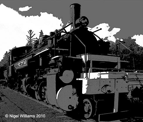 Greetings card locomotive